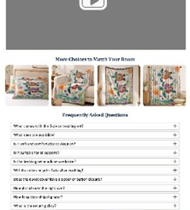 Bedroom style bundle product order area